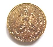 メキシコペソ金貨　（21.6金）